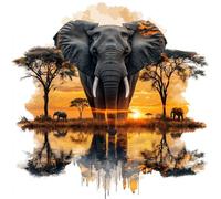 ZuoAnLF Elephant Diamond Art Kits for Adults,5D Full Drill Diamond Painting Kits for Beginners,DIY Diamond with Painting for Gift Home Wall Decor 16x16 Inch