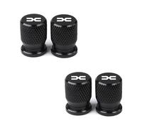 ZUOBYMBC 4 Pieces Tyre Valve Caps for Dacia Duster Spring Logan Sandero Jogger,Car Tire Caps,Dust Caps for Car Tyres,Wheel Caps,Valve Caps Covers Replacement Accessories,Leak-Proof,Black
