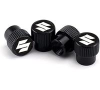 ZUOBYMBC 4 Pieces Tyre Valve Caps for Suzuki Swift Sx4 Vitara Jimny S-Cross,Car Tire Caps,Dust Caps for Car Tyres,Wheel Caps,Valve Caps Covers Replacement Accessories,Leak-Proof,Black