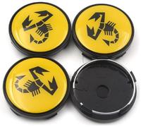 ZUOBYMBC 4Pcs Car Hub Center Caps for Abarth 500 595 695 SS Grande Punto 60 mm,Car Hub Caps,Rims Cover,Wheel Decoration Cover,Auto Logo Wheel Center Cover,Wheel Center Caps,Waterproof