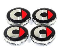 ZUOBYMBC 4Pcs Car Hub Center Caps for Smart #3,Car Hub Caps,Rims Cover,Wheel Decoration Cover,Auto Logo Wheel Center Cover,Wheel Center Caps,Waterproof,Red