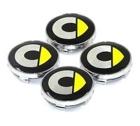 ZUOBYMBC 4Pcs Car Hub Center Caps for Smart #3,Car Hub Caps,Rims Cover,Wheel Decoration Cover,Auto Logo Wheel Center Cover,Wheel Center Caps,Waterproof,Yellow