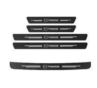 ZUOBYMBC 5Pcs Car Door Sill Protector for Mazda CX-5 2012-2017, Carbon Fiber Car Door Threshold Sticker,Car Scuff Plate Door Sill Trim Welcome Pedal Car Accessories
