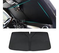 ZUOBYMBC Car Windscreen Sun Shade for Ford S-MAX MPV/S-MAX II MPV 2010-2023, Windshield Sunshade for Car Inside,Front Windshield Sunshade,Foldable Cover Visor Sunshades,Sun Shade,Black