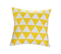 ZUODU 45cmx45cm Embroidered Yellow Triangle Cotton Linen Decorative Throw Square Pillow Cover 18 Inches Cushion Case Pillow Case 45 x 45 cm - (Pattern-12)