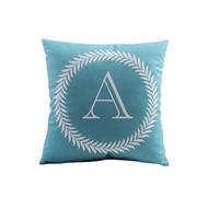 ZUODU 45X45CM Letter Crown Printing Peach Skin-Like Decorative Pillow Cover Cushion Cover 18x18” Free Combination (Letter A)