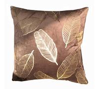 ZUODU Brown Velvet Cushion Cover Sofa Home Decor Pillow Case Cushion Covers for Bedroom Car with Invisible Zipper Crown Cushion Decorative 45 x 45 CM (Velvet-Brown)