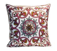 ZUODU Cushion Covers 1 Piece 45cmx45cm Embroidered Cotton Decorative Throw Pillow Cover Cushion Case Pillow Case - Pink