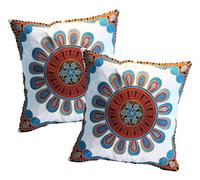 ZUODU European Classic Navy Jacquard Decorative Pillow Cover Set of 2 Blue Throw Cushion Cover Set of 2 Throw Pillow Case 18 X 18 Inch 45 X45 Cm (color：#11)
