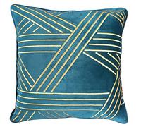 ZUODU Green Velvet Cushion Cover Embroidery Geometry Cushion Cover Pillowcases Sofa Cushion Covers Protectors for Home Decorating Bedroom Living Room 45 x 45 CM