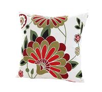 ZUODU Hand Made National Embroidery Bohemian Housewarming Car Home Decoration Cushion Cover/Throw Pillow Cover (Green flower)