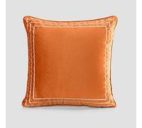 ZUODU Orange Velvet Cushion Cover Embroidery Cushion Cover Pillowcases Sofa Cushion Covers Protectors for Home Decorating Bedroom Living Room 45 x 45 CM