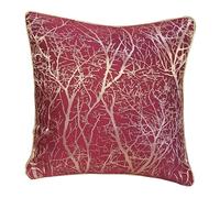 ZUODUTEX Gold Woodland Tree Cushion Cover Red Cushion Protector 45 x 45 Cm Gold Forest Bush Cushion Case 18 x 18 Inch Royal Sofa Cushion Cover for Thicket Cushion Case 1 Piece