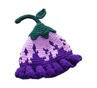 Zuoeay 1. Festive Crochet Pumpkin Cap With Floral Accents Warm Winter Hat For Halloween Parties & Outdoor Gatherings Knitted Pumpkin Cap