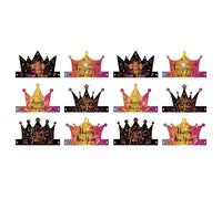 Zuoeay 12Pieces Happy New Year Party Hat Colored Paper New Year Supplies For Family And Friend Festival Celebration Birthday