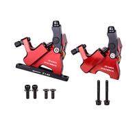 Zuoeay 1Pair Flat Mount Hydraulic Road Bikes Brake Hydraulic Disc Mechanical Wire Pull Bicycles Caliper Wire Pull Oil Disc Clamp