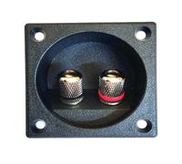 Zuoeay 2 Way Terminals Cup Connectors for Speakers Box Subwoofer Banana Terminals Square Screw Type Silver Coppers Color Speakers Binding Post Connectors