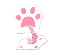 Zuoeay Acrylic Cats Paws Phone Stand Adjustable Viewing Angles Thick Base Charges Slot Rotatable Foldable Designs for Decor Clear Cats Claws Phone Holder