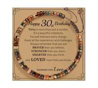 Zuoeay Adjustable Handmade Stone Decoration for All Ages Featuring a Blessing Card and Multiple Color Addition Stone Materials