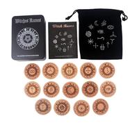 Zuoeay Ancient Pocket Runic Symbols Educational Game Accessories For Cultural Exploration & Rituals Sustainable Wooden Divination