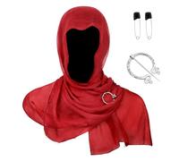 Zuoeay Apocalyptic Themed Medieval Hooded Scarf Shawl With Adjustable Brooch For Vikingly Renaissances Costume Accessories Vikingly Themed Hooded Garment