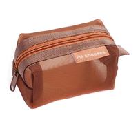 Zuoeay Classical Geometrical Nylon Organizers Multi Use Zippered Case for Writing Tools Accessories Storage Waterproof Meshes Pencil Bag