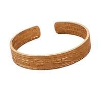 Zuoeay Classical Tibetan Copper Hand Painted Featuring Sacred Buddhist Mantras Adjustable Openable for Good Fortunes Copper