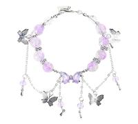 Zuoeay Delicate Alloy Jewelry Delicate Beaded Highlighting Butterfly Patterns Stylish Wristband Charm Mysterious Charm