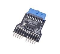 Zuoeay Desktop USB Splitter 19Pin USB2.0 to Two 9Pin USB2.0 Female Port Multipliers for Integration USB Port Multipliers