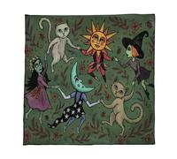 Zuoeay Elegant Velvets Tablecloth Portables Divination Mats With Mystical Artwork For Spiritual Meditations And Home Decoration Easyly Clean Tarots Ceremony Cloth