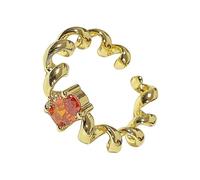 Zuoeay Elegant Wheat Designs Open Rings Jewelry Accessory Decoration For Women Adjustable Sturdy Alloy Gold Plated Wear Men's Fashion Rings