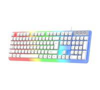 Zuoeay Gaming Keyboard Full Size LED Backlit Quiet Computer Keyboard 104 Keys Corded Keyboards for PC Desktop Gaming Floating Keys Gaming Keyboard
