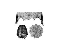 Zuoeay Halloween Tablecloth And Light Covers Set For Dining Table Mantels Holiday Decorations Washable Table Runner Lampshade Mantel Decoration