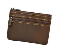 Zuoeay Handicraftsman Constructed Troubled Cattlehide Coin Bag with Unique Aging Color Development Permanent Wild Horse Hide Bag