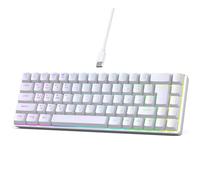 Zuoeay Membrane Keyboard 68Keys Miniature Keypad LED Backlits Keycaps Typewriter Mechanical Feeling Russian And English USB C Corded Keyboard Backlights