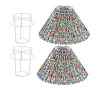 Zuoeay Modern Flower Pattern Fabric Lamp Covers E27 Interfaces Cloth Lampshades Wall Light Shade Decorative Lighting Accessories Flower Pattern Decorative Lighting Accessories