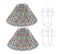 Zuoeay Modern Flower Pattern Fabric Lamp Covers E27 Interfaces Cloth Lampshades Wall Light Shade Decorative Lighting Accessories Flower Pattern Decorative Lighting Accessories