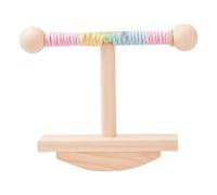 Zuoeay Natural Wood Parrots Activity Platform Training Balances Development Tool for Foraging Climbing and Behavioral Training Wood Parrots Training Toy