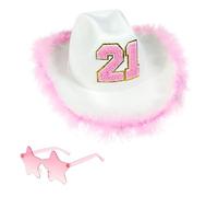 Zuoeay New Western Denims Hat Set Men Women Outdoor Sun Birthday Celebration For Women Celebratin Milestones Year Novelty Birthday Decor