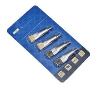 Zuoeay Pack Of 4 Steel Bristles Cleaning Brushes Suitable For Phone Motherboard Repair Precise Rust Removal And Solder Cleaning Ergonomic Handle Soldering Brush Set