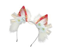 Zuoeay Plush Foxes Wolf Ear Headpiece Lightweight Comfortable Design For Role Play Themed Event Family Gatherings Trendy Hair Ornament For Daily Outfits