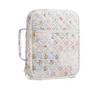 Zuoeay Quilted Book Bag Organizers with Zippered Pockets for Churches Travel, Study Essentials & Women's Accessories Portable Prayer Book Travel Case