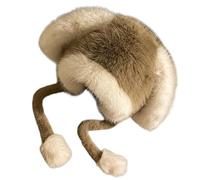 Zuoeay Rabbits Ears Hat Funny Plush Unisex Animal Ears Flap Softable Warm For Girls And Ladies Trendy Rabbits Ear Hat