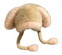 Zuoeay Rabbits Ears Hat Funny Plush Unisex Animal Ears Flap Softable Warm For Girls And Ladies Trendy Rabbits Ear Hat