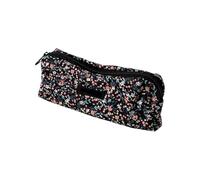 Zuoeay Ribbed Traditional Pencil Case Large Capacity Multiple Pocket Plan Thin Permanent Polyster Substance for School Office Materials Thin Old Zippered Pencil Case