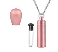 Zuoeay Simple Casket Ashes Jar Vessel Ashes For Pet Urn Carvings Necklace Memorial Small Cylinder Urn Container Sympathy Pet Loss