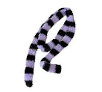 Zuoeay Striped Plush Scarf Fashionable For Women Knitting Fabric Neckerchief Offering Comfort And Charm For Any Occasion Outdoor Activity
