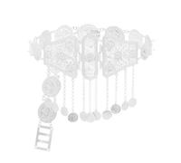 Zuoeay Unique Ethnic Waist Chain with Coin and Tassels Multifunctional Metal Belt Alloy Texture Perfect for Enhancing Any Outfit Coin Tassels Belt