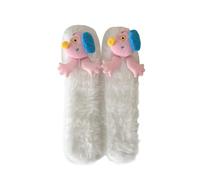 Zuoeay Women Winter Cartoon Dog Fleece Slipper Socks Thick Warm Thermal Colorful Fuzzy Floor Indoor Home Gift Winter Thermal Warm Floor