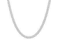 Zuofan Men Cuban Chain Necklace, 5mm, 20" Length, Silver Chain Men, Stainless Steel Neck Link Chains for Men Man Women Boys Kids